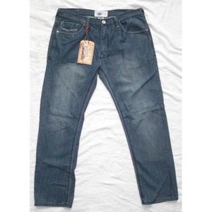 NWT Men's Vintage Brass Slim Straight Blue Jeans Size 36x30